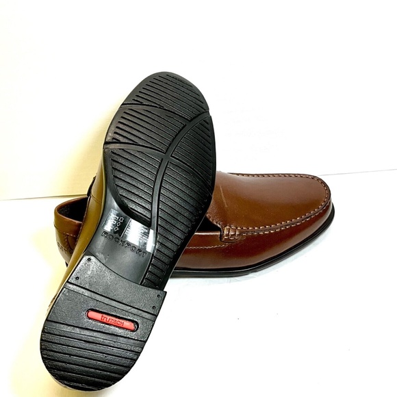 Rockport Classic Brown Leather Men’s Loafers Size 6.5W - Picture 5 of 8